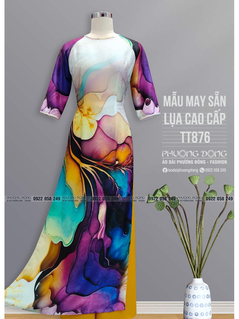 Áo Dài Truyền Thống Lụa Cao Cấp TT876